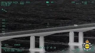BVLOS Drone Night Flight &ndash; Black & White Thermal View Over Severn Estuary
