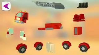 Leos cars 2 Red Fire Truck puzzle learning gameplay for kids Part#8 (Android-IOS)