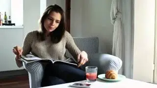 reading magazine