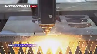 Hongniulaser 80KW Ultra High Power Metal Laser Cutting Machine Cutting Show