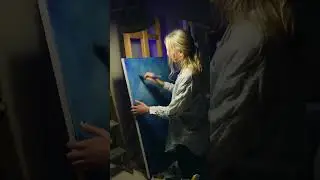 Painting The Northern Lights #auroraborealis #painting #hobby #artstudio #paintingideas