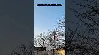 Ukrainian Soldier Protects the Squad Just in Time! #fpvdrone #droneattacks