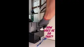 A plumber shows how to connect a condensate pump