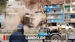 Udhampur Landslide: Hotel and Buildings Collapse on Jammu-Srinagar Highway