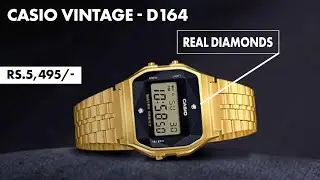 Casio Vintage &mdash; НАСТОЯЩИЕ БРИЛЛИАНТЫ | A159WGED-1DF (D164) | Винтажная коллекция цифровых часов |