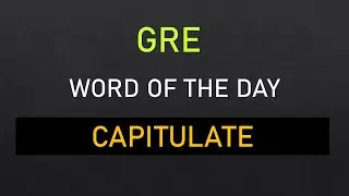 GRE Word Of The Day 