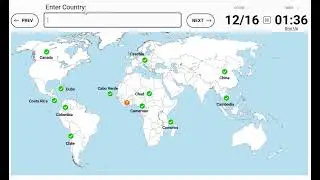 Identifying the 'C' countries on a map (Sporcle Quiz)