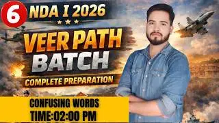NDA I 2026 | confusing words| Veer Path Batch | Complete Preparation | Manish Sir |