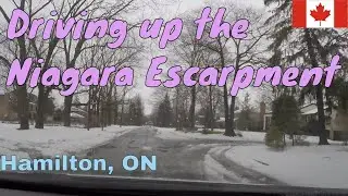Driving up the Niagara Escarpment in Hamilton on a cold April afternoon (via Beckett Drive)