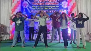 Christmas tree program Dance by Sunday school children's 