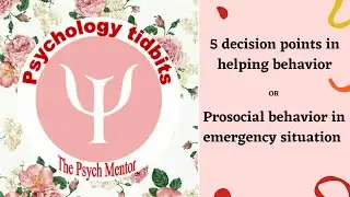Five decision points in helping behavior || Psychology tidbits