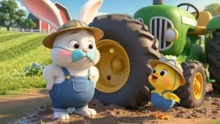 Farmyard Fun: The Bunny and Duckling's Day on the Tractor