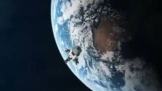 Stock Video : Space rocket leaving earth and heading into outer space