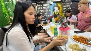 Special jhol momo in hamro khaja ghar #familydinner #yonghanggirlsvlog #penangvlog
