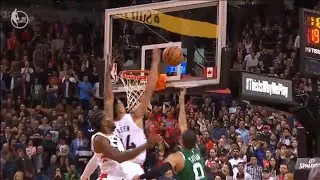 Kawhi Leonard & Danny Green DOUBLE BLOCK on Jayson Tatum