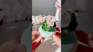 DIY Lotus night light using jenna air dry clay🪷|clay craft ideas|#shorts
