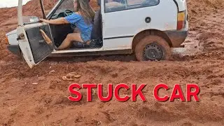 STUCK CAR! chegou a hora de tirar o Fiat UNO da lama! She pulled the Fiat Uno out of the mud.