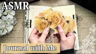 Relaxing ASMR Journal Spread 💛 Yellow Aesthetic + Sticker Sounds | Aesthetic Journaling