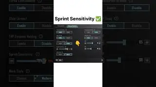 Sprint Sensitivity And Joystick Size 🤔 ✅ #bgmi #pubg #pubgmobile #viral #shorts