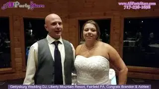Gettysburg Wedding DJ, Liberty Mountain Resort, Fairfield PA, Congrats Brandon & Ashlee