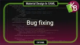 Material Design in XAML bug fixing