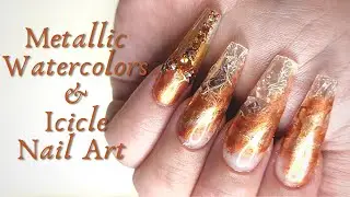 Easy Icicle Nails & Metallic Watercolor Nail Art ❄