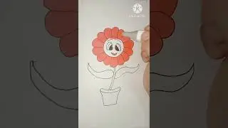 رسم وردة خطوة بخطوة 🏵️🏵️