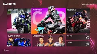 MotoGP&trade;20 Game Menu | All 2020 Teams & Bikers | All Historical Riders Showcase | Tracks (PC)