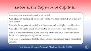 Labor is the Superior of Capital&hellip; (1861)