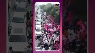 KTR Huge Convoy At Karimnagar | KTR Diksha Divas Meeting | Alugunur | Mirror TV