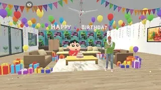 Celebrating Sinchan birthday in indian auto theft aura