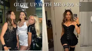 GLOW UP 0-100 WITH ME ( tiktok halloween party)
