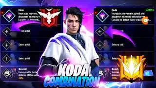KODA CHARACTER SKILL COMBINATION 2025 | BR RANK BEST CHARACTER COMBINATION IN FREE FIRE