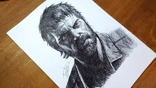 Ballpoint pen sketch is Joel Miller | dumit3 arts Neo Albios