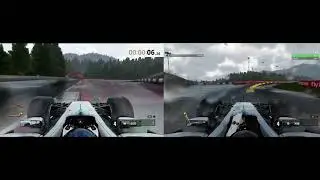 F1 2017 Austrian GP (WET) | Reverse Hotlap + Split Screen Reverse/Normal Hotlap Comparison