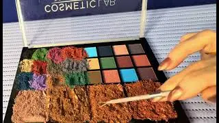 ASMR SATISFYING EYESHADOW PALETTE DESTRUCTION CARVING SOUNDS