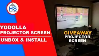 HOW TO INSTALL YODOLLA 100 INCH MOTORIZED PORJECTOR SCREEN