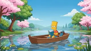 Bart's Spring River Reading 🌸 Calm Lofi Beats for Focus 📖 Soft Chill Music to Relax & Study