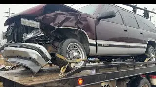 rebuilding my wrecked old chevy suburban part 1