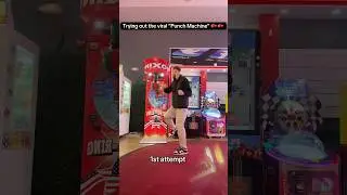 Trying the viral &ldquo;Punch Machine&rdquo; at my local mall. 🥊🥊 How I do? ​#boxing #onepunch @MisfitsBoxing
