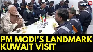 PM Modi Interacts With Workers At Labour Camp In Kuwait, Calls Kuwait As 