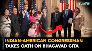 Indian-American Congressman Suhas Subramanyam takes oath on Bhagavad Gita