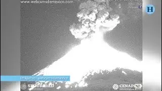 Así se escuchó la explosión del Volcán Popocatépetl