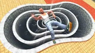 Franklin Stuck in Infinite Pool - INDIAN BIKES DRIVING 3D
