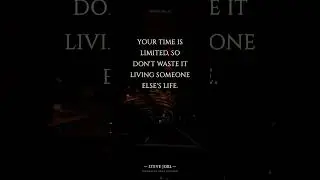 STOP WASTING YOUR LIFE  ⏳💀 Steve Jobs #motivation