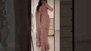 Pakistani latest saree design 🖤#pakistani #stylish #fashion #popular #subscribe
