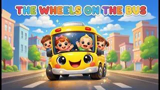Wheel on the Bus🚌 |  Happy Bus Ride Rhyme