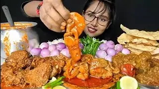Lots of onions Delicious chicken skin curry chicken kasha with white rice mukbang 
