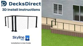 How To Install Skyline Pro Cable Railing - Surface Mount - Level Sections