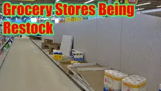 The shelves at Grocery Stores Being Restock Outdoor Adventure By Rudi Vlog#1883